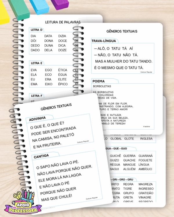 Caderno de Leitura Alfabetização
